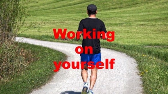 Man working on himself.